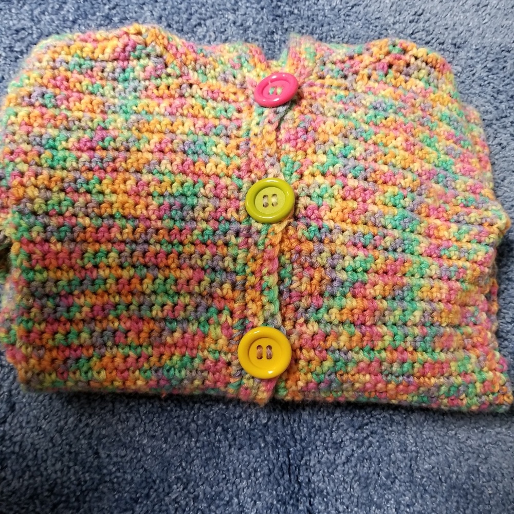 SOLD***Knitted sweater, little girl 6